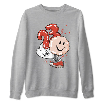 Air Jordan 13 Dune Red shirts to match jordans Balloon sneaker match tees AJ13 Dune Red Sneaker Shirts SNRT Sneaker Tees streetwear brand Heather Grey 2 unisex cotton tee