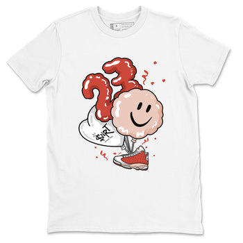 Air Jordan 13 Dune Red shirts to match jordans Balloon sneaker match tees AJ13 Dune Red Sneaker Shirts SNRT Sneaker Tees streetwear brand White 2 unisex cotton tee