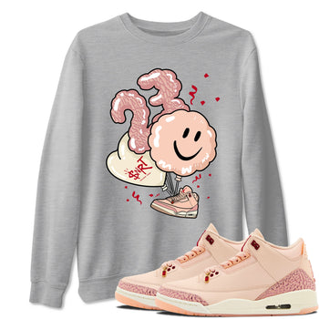 3s Valentines Day shirts to match jordans Balloon best t shirts to wear with jordans Air Jordan 3 Valentines Day match shoes to clothes SNRT Sneaker Tees unisex cotton Heather Grey 1 shirts
