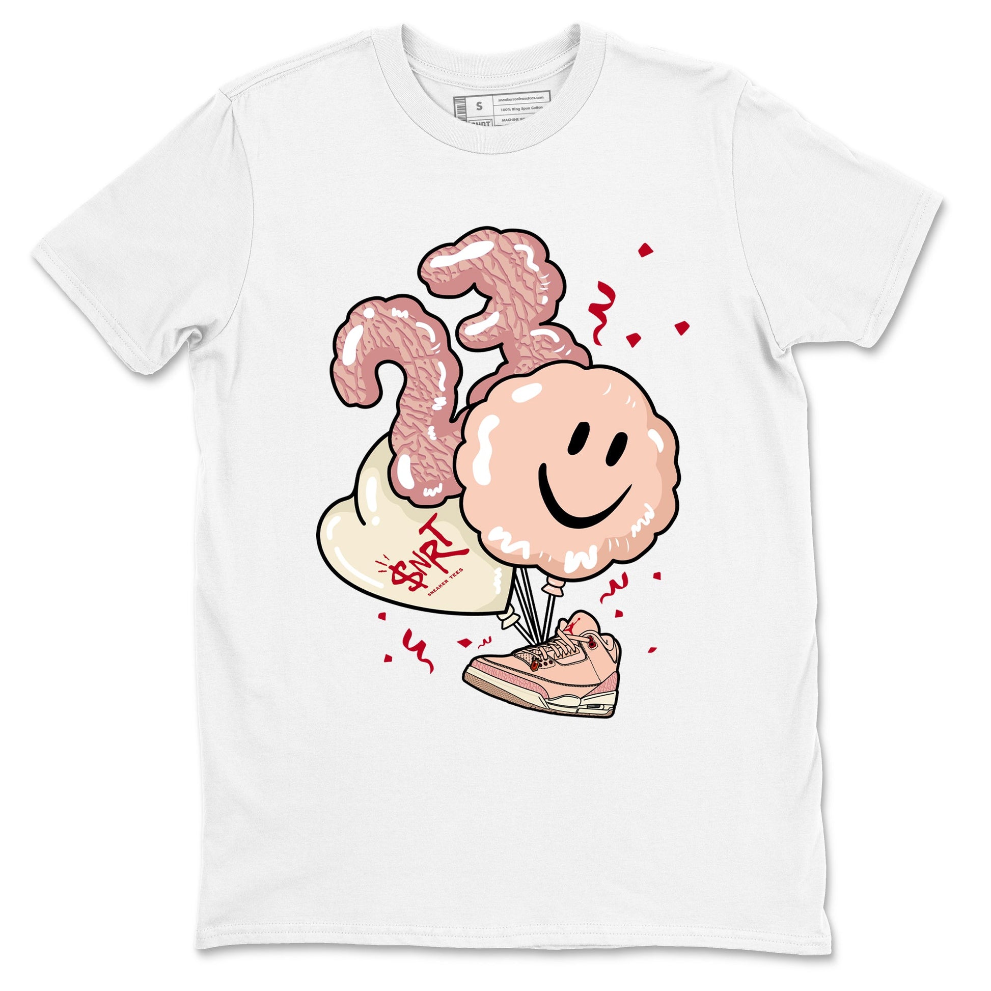 3s Valentines Day shirts to match jordans Balloon best t shirts to wear with jordans Air Jordan 3 Valentines Day match shoes to clothes SNRT Sneaker Tees unisex cotton White 2 shirts