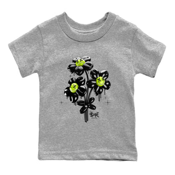 Foams One Black Volt shirts to match jordans Balloon Bouquet sneaker match tees Air Foamposite One Black and Volt match shoes to clothes SNRT Sneaker Tees Youth Baby Heather Grey 2 tee