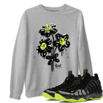 Foams One Black Volt shirts to match jordans Balloon Bouquet sneaker match tees Air Foamposite One Black and Volt match shoes to clothes SNRT Sneaker Tees unisex cotton Heather Grey 1 shirts