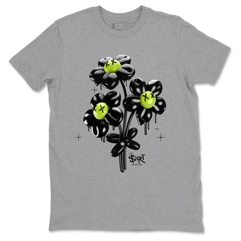 Foams One Black Volt shirts to match jordans Balloon Bouquet sneaker match tees Air Foamposite One Black and Volt match shoes to clothes SNRT Sneaker Tees unisex cotton Heather Grey 2 shirts