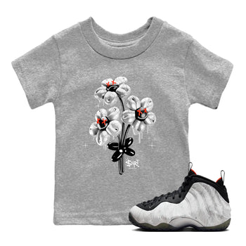 Foams One Jin shirts to match jordans Balloon Bouquet sneaker match tees Air Foamposite One Jin match shoes to clothes SNRT Sneaker Tees Youth Baby Heather Grey 1 tee