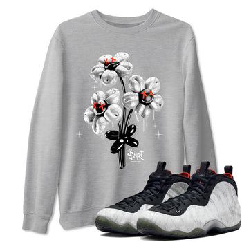 Foams One Jin shirts to match jordans Balloon Bouquet sneaker match tees Air Foamposite One Jin match shoes to clothes SNRT Sneaker Tees unisex cotton Heather Grey 1 shirts