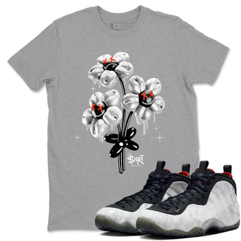 Foams One Jin shirts to match jordans Balloon Bouquet sneaker match tees Air Foamposite One Jin match shoes to clothes SNRT Sneaker Tees unisex cotton Heather Grey 1 shirts