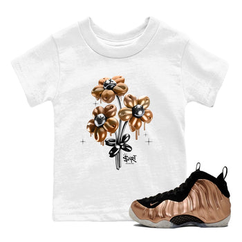 Foams One Metallic Copper shirts to match jordans Balloon Bouquet sneaker match tees Air Foamposite One Metallic Copper match shoes to clothes SNRT Sneaker Tees Youth Baby White 1 tee