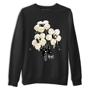 Sneaker Threads – Sneaker Tees To Match Air Foamposite One Pearl – Balloon Bouquet Graphic Tee Black 2. Perfect for Jordan releases 2025 colorways.