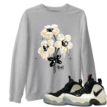 Sneaker Threads – Sneaker Tees To Match Air Foamposite One Pearl – Balloon Bouquet Graphic Tee Heather Grey 1. Perfect for Jordan releases 2025 colorways.