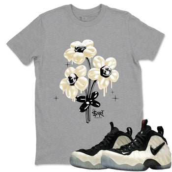 Sneaker Threads – Sneaker Tees To Match Air Foamposite One Pearl – Balloon Bouquet Graphic Tee Heather Grey 1. Perfect for Jordan releases 2025 colorways.
