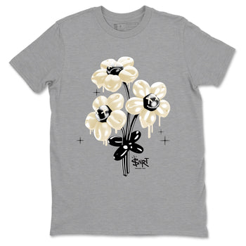 Sneaker Threads – Sneaker Tees To Match Air Foamposite One Pearl – Balloon Bouquet Graphic Tee Heather Grey 2. Perfect for Jordan releases 2025 colorways.
