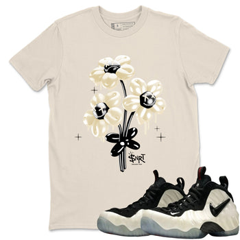 Sneaker Threads – Sneaker Tees To Match Air Foamposite One Pearl – Balloon Bouquet Graphic Tee Natural 1. Perfect for Jordan releases 2025 colorways.