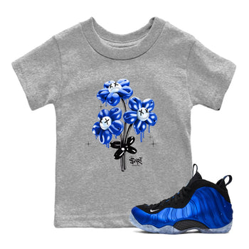 Air Foamposite One Royal shirts to match jordans Balloon Bouquet sneaker match tees Air Foamposite One Royal SNRT Sneaker Release Tees Youth Baby Heather Grey 1 crew neck shirts