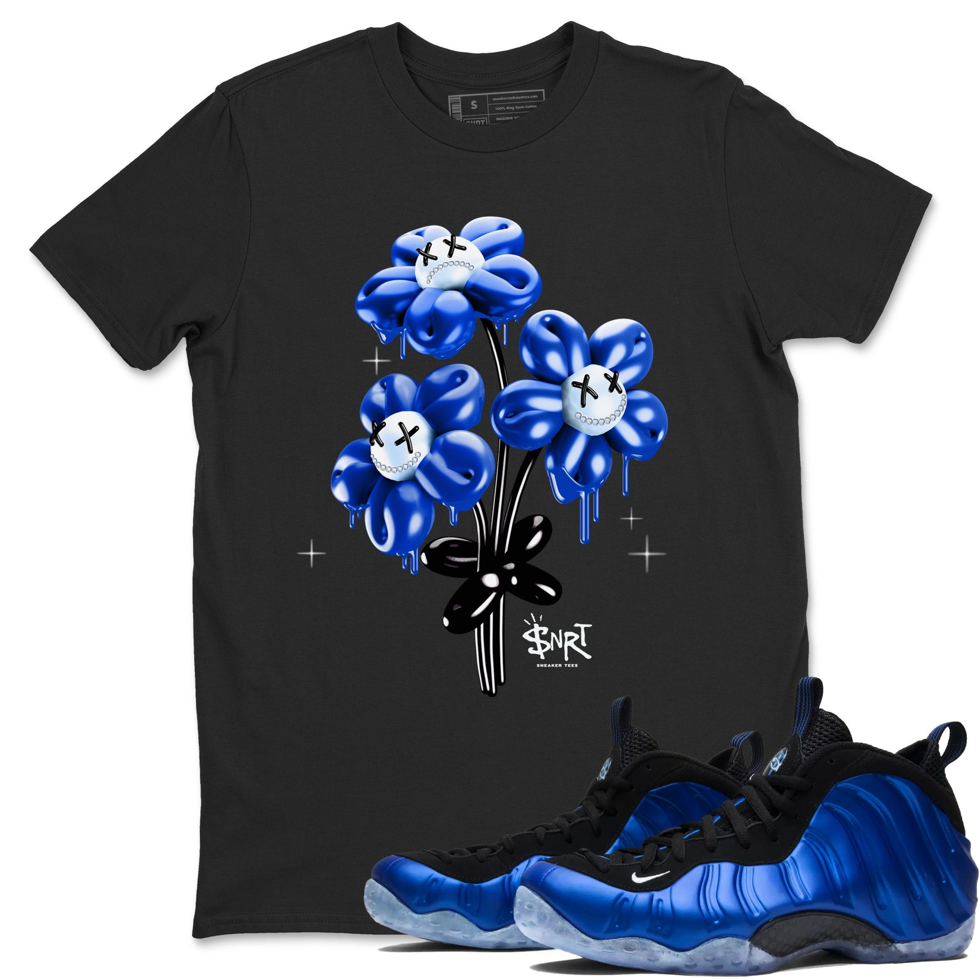 Air Foamposite One Royal shirts to match jordans Balloon Bouquet sneaker match tees Air Foamposite One Royal SNRT Sneaker Release Tees unisex cotton Black 1 crew neck shirts