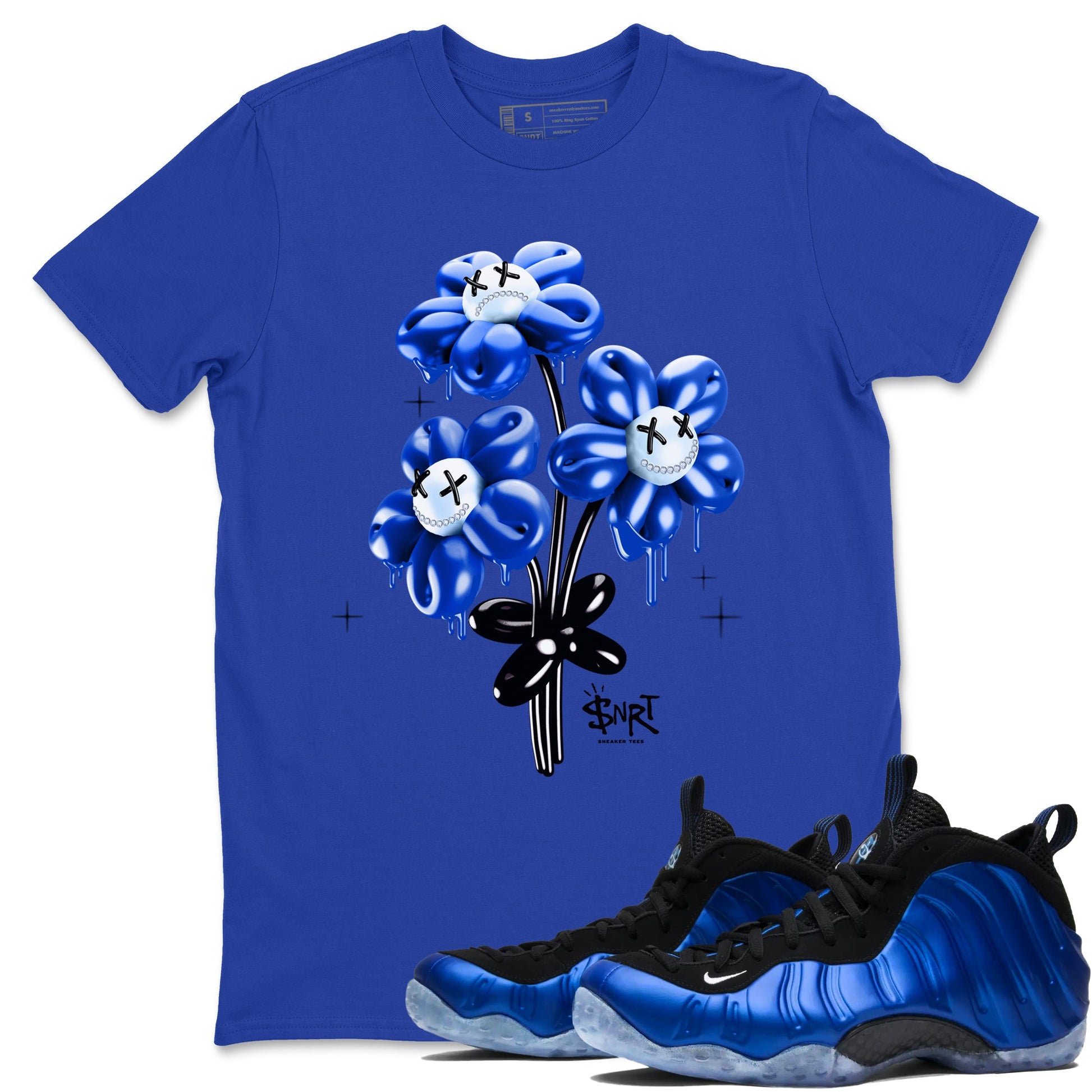 Air Foamposite One Royal shirts to match jordans Balloon Bouquet sneaker match tees Air Foamposite One Royal SNRT Sneaker Release Tees unisex cotton Royal Blue 1 crew neck shirts