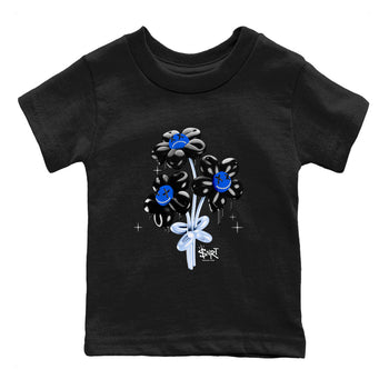 11s Black and Varsity Royal shirt to match jordans Balloon Bouquet sneaker tees AJ11 Black and Varsity Royal SNRT sneaker release tees baby toddler Black 2 cotton Shirt