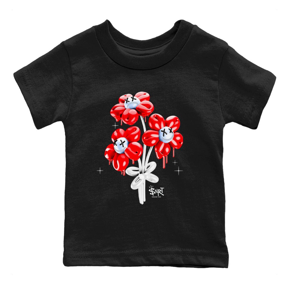 11s Cherry shirts to match jordans Balloon Bouquet sneaker match tees Air Jordan 11 Retro Cherry match shoes to clothes SNRT Sneaker Tees Youth Baby Black 2 tee
