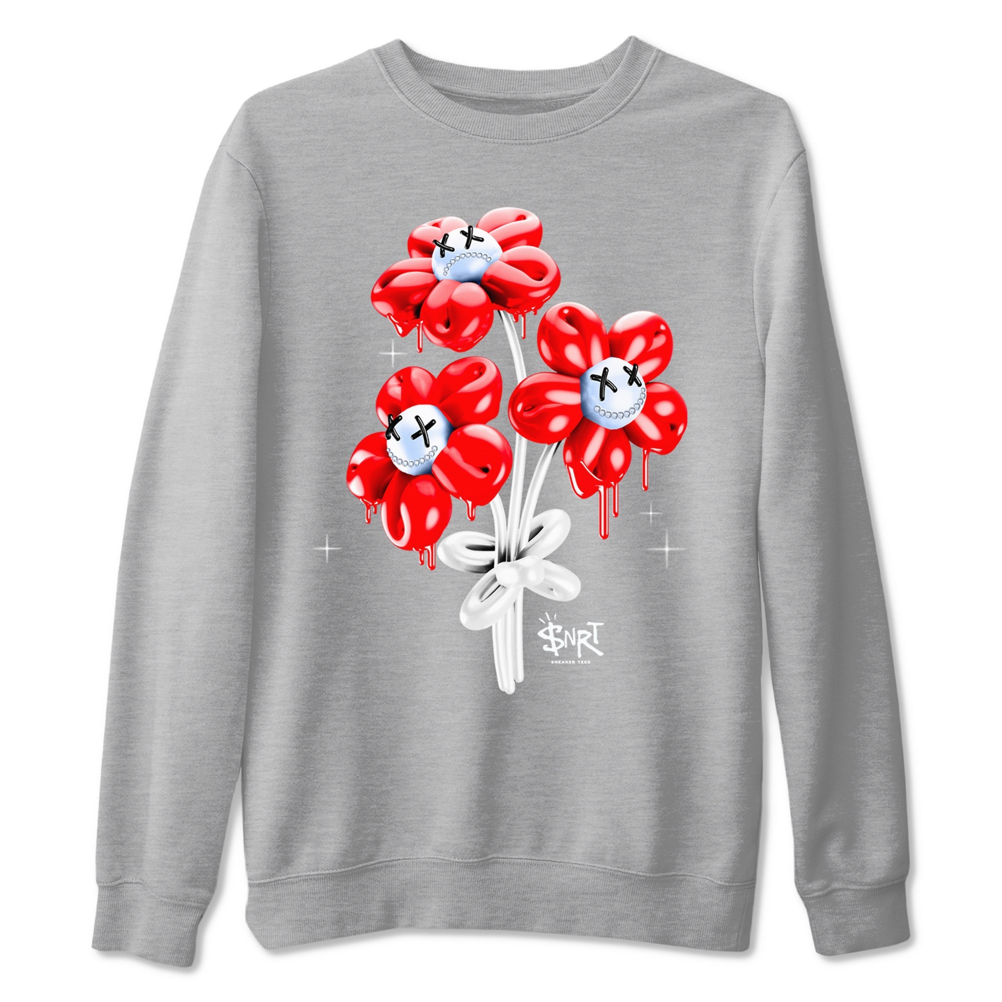11s Cherry shirts to match jordans Balloon Bouquet sneaker match tees Air Jordan 11 Retro Cherry match shoes to clothes SNRT Sneaker Tees unisex cotton Heather Grey 2 shirts