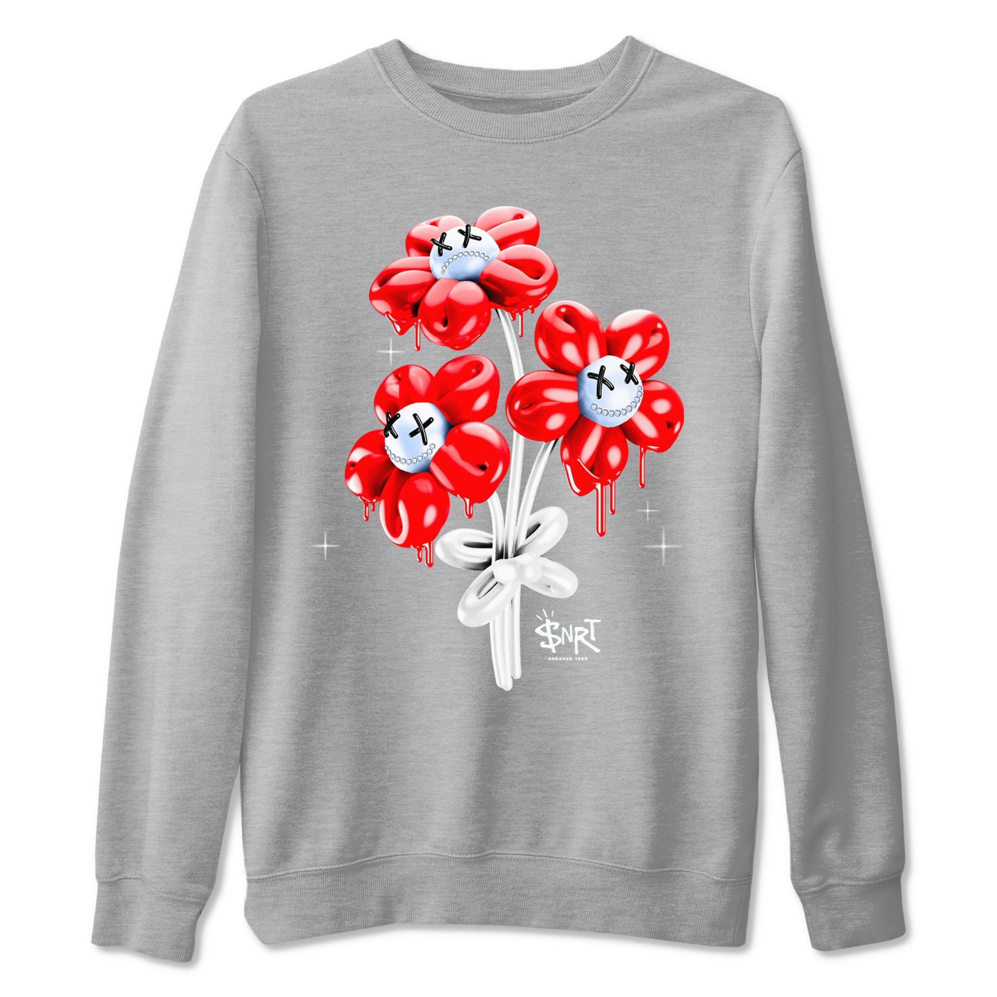 11s Cherry shirts to match jordans Balloon Bouquet sneaker match tees Air Jordan 11 Retro Cherry match shoes to clothes SNRT Sneaker Tees unisex cotton Heather Grey 2 shirts