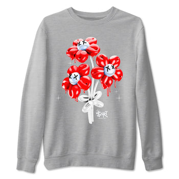 11s Cherry shirts to match jordans Balloon Bouquet sneaker match tees Air Jordan 11 Retro Cherry match shoes to clothes SNRT Sneaker Tees unisex cotton Heather Grey 2 shirts