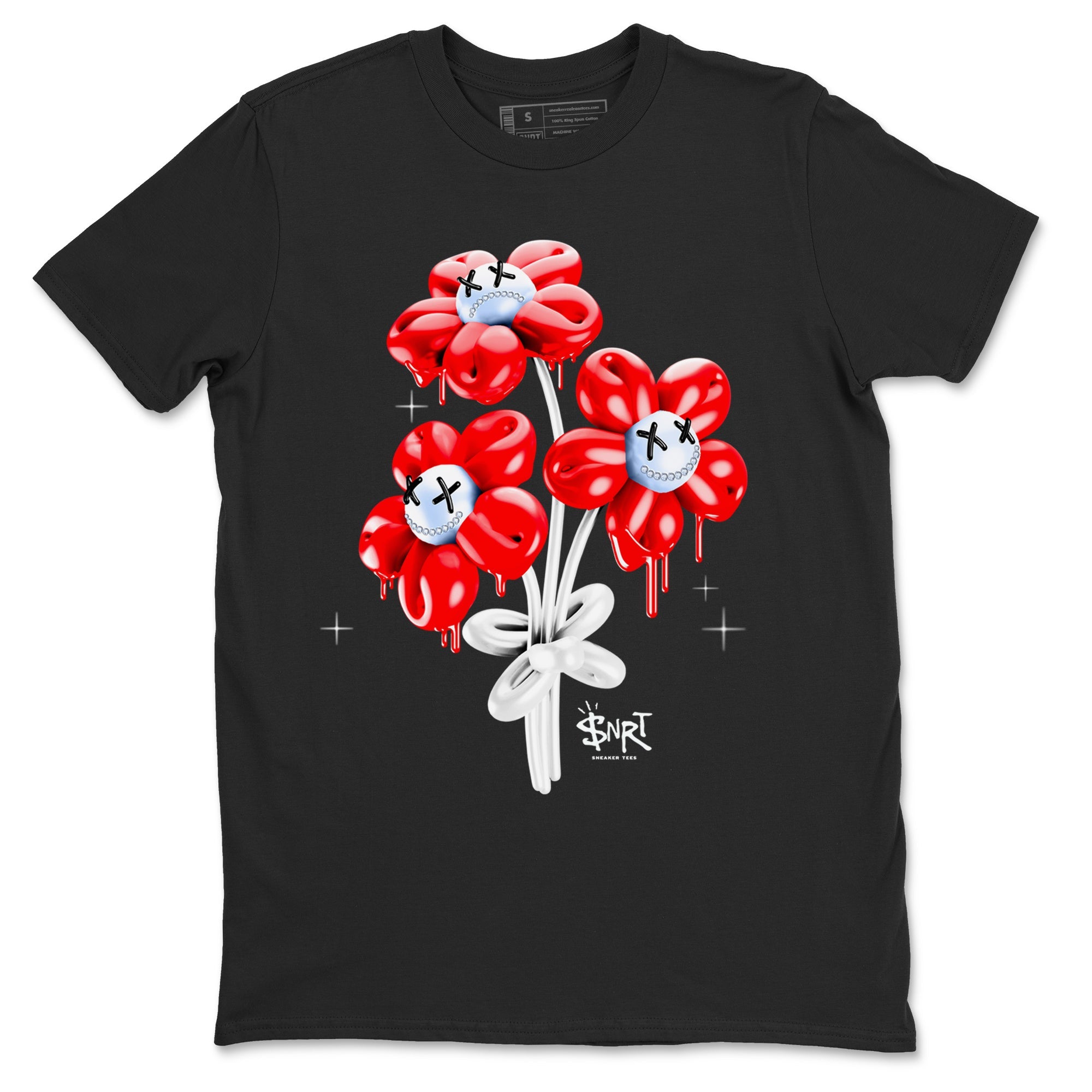 11s Cherry shirts to match jordans Balloon Bouquet sneaker match tees Air Jordan 11 Retro Cherry match shoes to clothes SNRT Sneaker Tees unisex cotton Black 2 shirts
