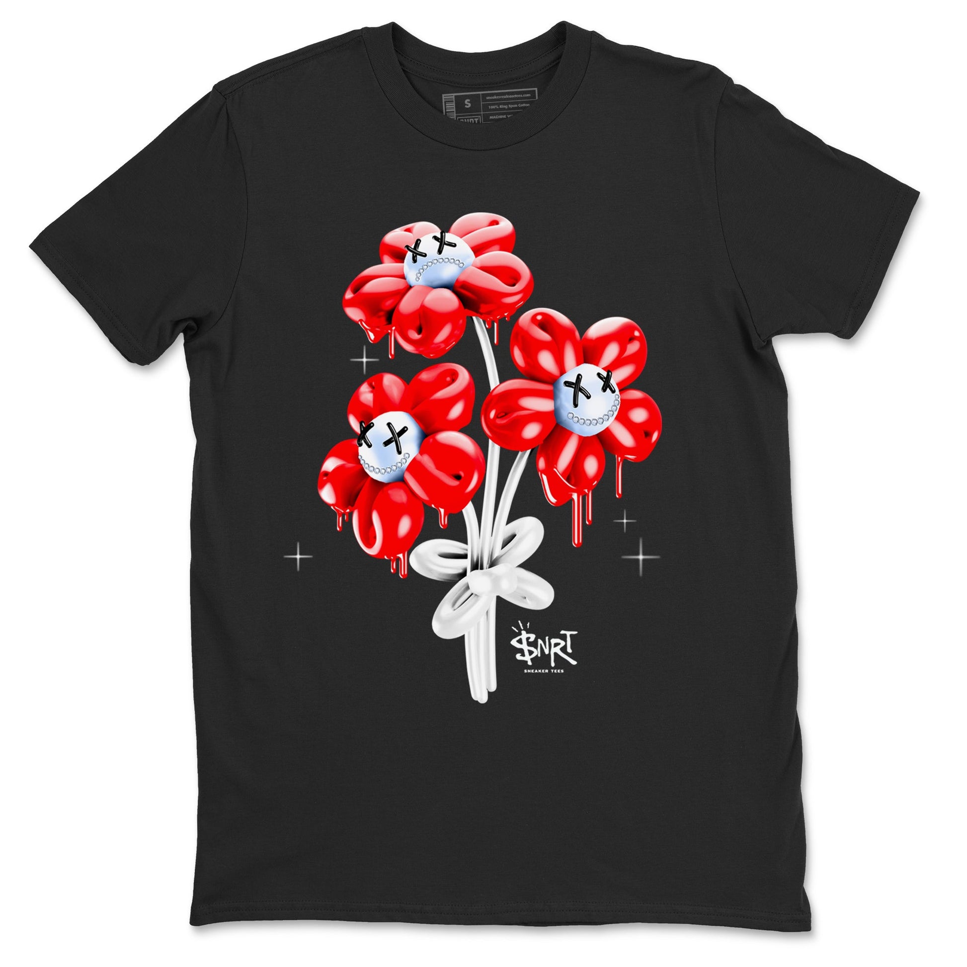 11s Cherry shirts to match jordans Balloon Bouquet sneaker match tees Air Jordan 11 Retro Cherry match shoes to clothes SNRT Sneaker Tees unisex cotton Black 2 shirts