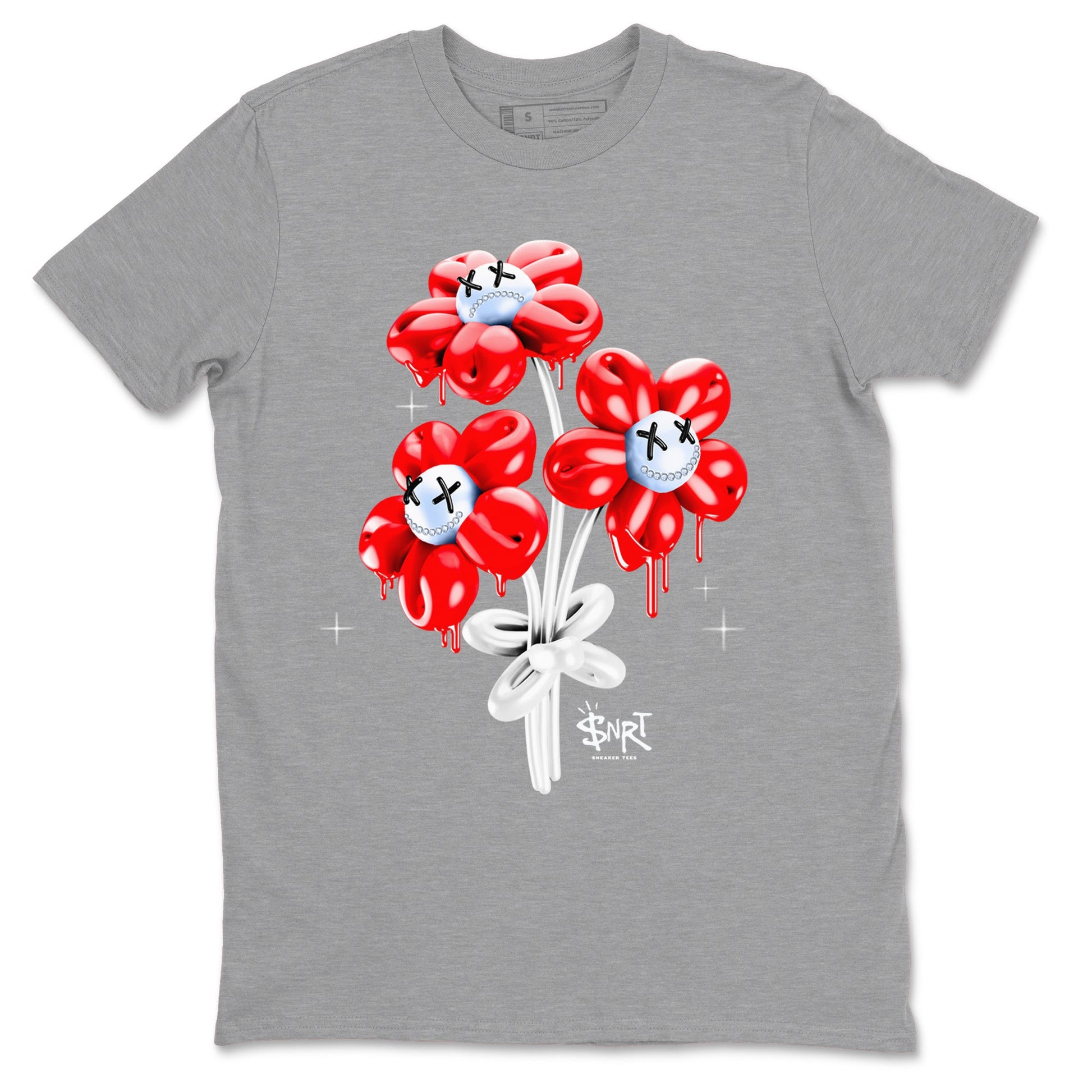 11s Cherry shirts to match jordans Balloon Bouquet sneaker match tees Air Jordan 11 Retro Cherry match shoes to clothes SNRT Sneaker Tees unisex cotton Heather Grey 2 shirts