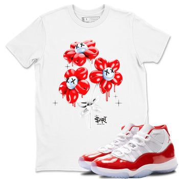 11s Cherry shirts to match jordans Balloon Bouquet sneaker match tees Air Jordan 11 Retro Cherry match shoes to clothes SNRT Sneaker Tees unisex cotton White 1 shirts
