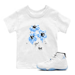 11s Legend Blue shirts to match jordans Balloon Bouquet sneaker match tees Air Jordan 11 Legend Blue SNRT Sneaker Release Tees Youth Baby White 1 crew neck shirts