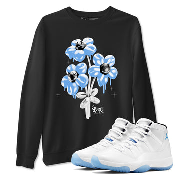 11s Legend Blue shirts to match jordans Balloon Bouquet sneaker match tees Air Jordan 11 Legend Blue SNRT Sneaker Release Tees unisex cotton Black 1 crew neck shirts