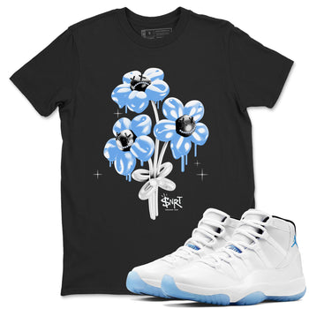 11s Legend Blue shirts to match jordans Balloon Bouquet sneaker match tees Air Jordan 11 Legend Blue SNRT Sneaker Release Tees unisex cotton Black 1 crew neck shirts