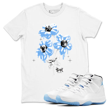 11s Legend Blue shirts to match jordans Balloon Bouquet sneaker match tees Air Jordan 11 Legend Blue SNRT Sneaker Release Tees unisex cotton White 1 crew neck shirts