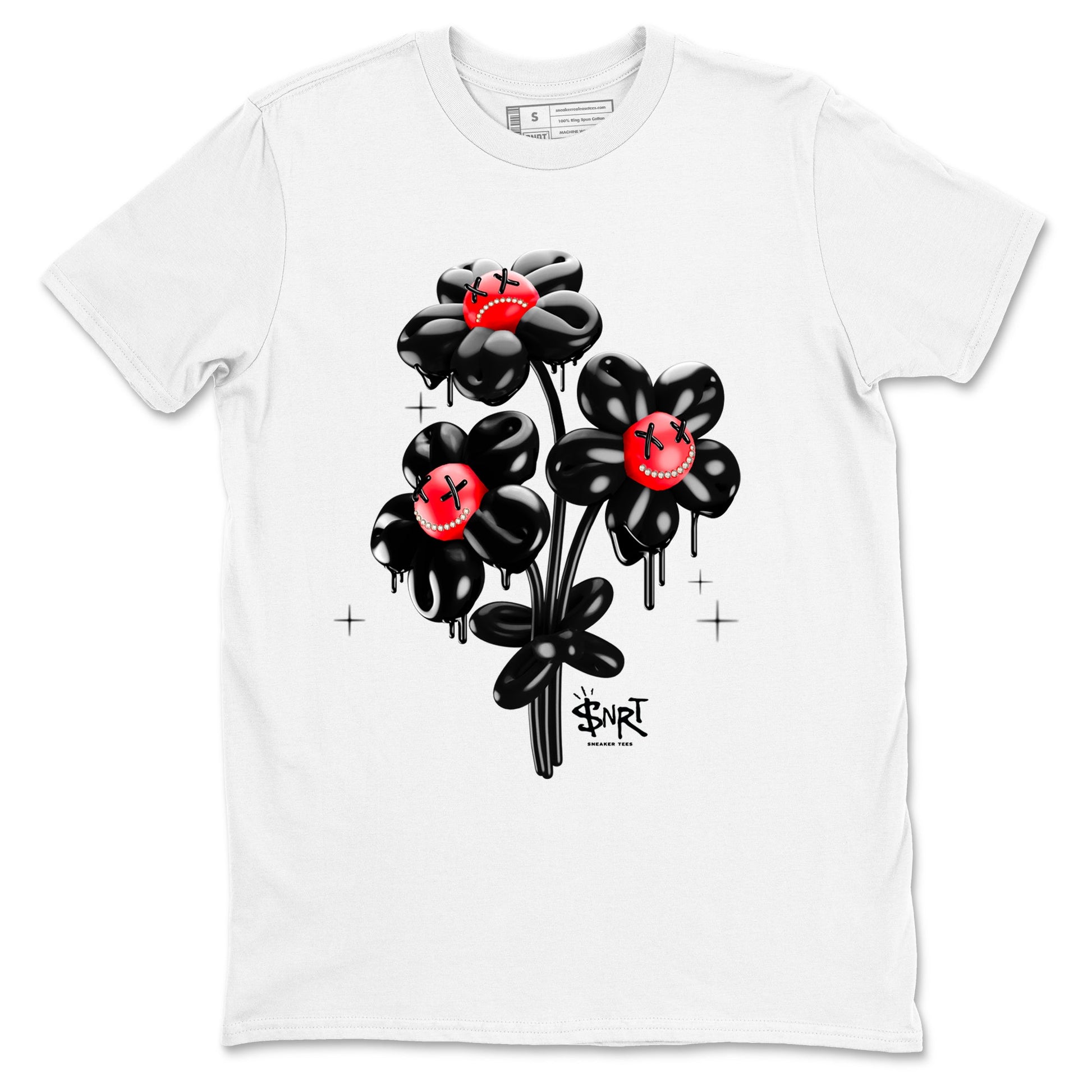 12s Flu Game shirts to match jordans Balloon Bouquet sneaker match tees Air Jordan 12 Retro Flu Game match shoes to clothes SNRT Sneaker Tees unisex cotton White 2 shirts
