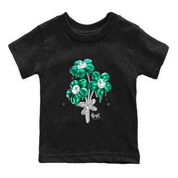 4s Oxidized Green shirts to match jordans Balloon Bouquet sneaker match tees Air Jordan 4 Oxidized Green SNRT Sneaker Tees streetwear brand Baby and Youth Black 2 cotton tee