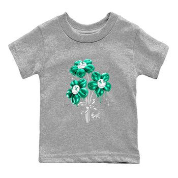 4s Oxidized Green shirts to match jordans Balloon Bouquet sneaker match tees Air Jordan 4 Oxidized Green SNRT Sneaker Tees streetwear brand Baby and Youth Heather Grey 2 cotton tee