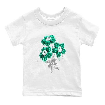 4s Oxidized Green shirts to match jordans Balloon Bouquet sneaker match tees Air Jordan 4 Oxidized Green SNRT Sneaker Tees streetwear brand Baby and Youth White 2 cotton tee