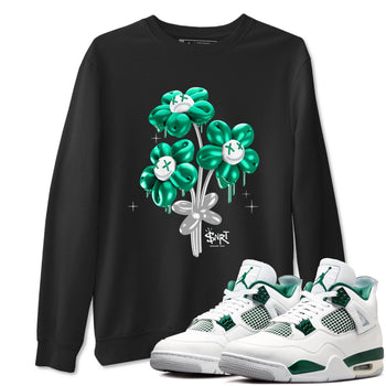 4s Oxidized Green shirts to match jordans Balloon Bouquet sneaker match tees Air Jordan 4 Oxidized Green SNRT Sneaker Tees streetwear brand Black 1 unisex cotton tee