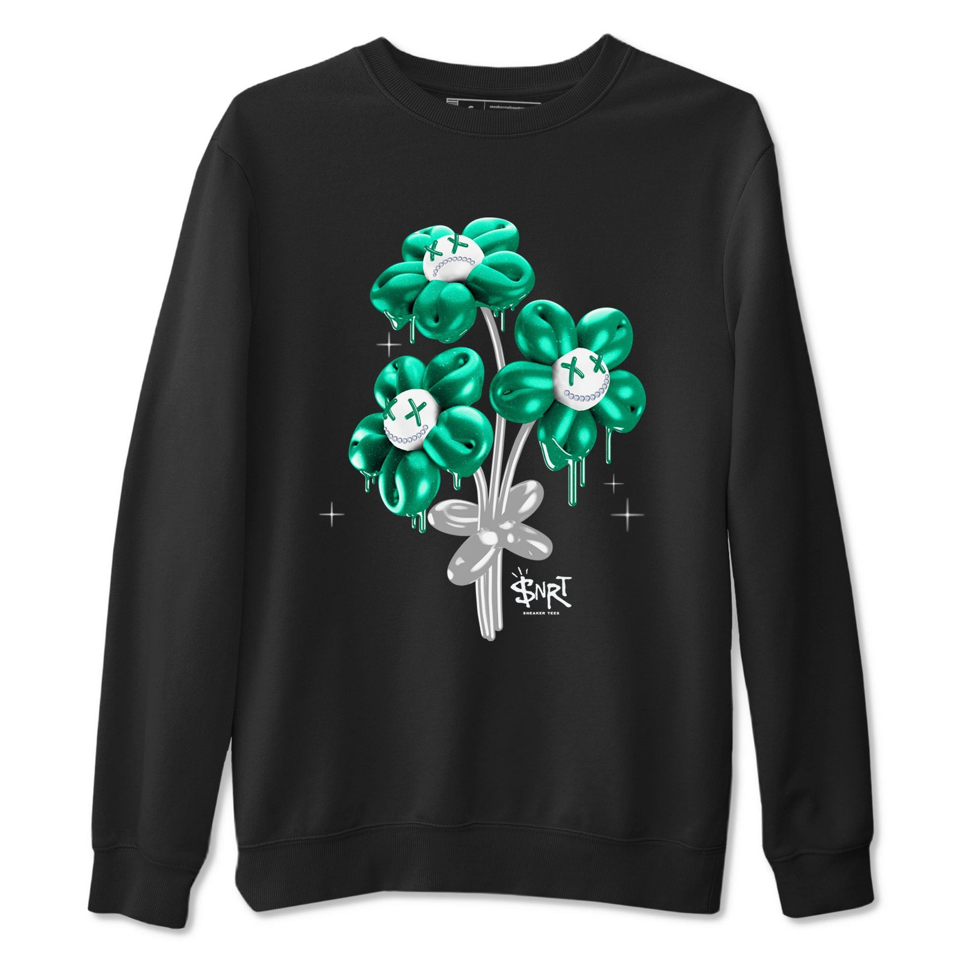 4s Oxidized Green shirts to match jordans Balloon Bouquet sneaker match tees Air Jordan 4 Oxidized Green SNRT Sneaker Tees streetwear brand Black 2 unisex cotton tee
