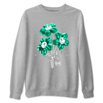 4s Oxidized Green shirts to match jordans Balloon Bouquet sneaker match tees Air Jordan 4 Oxidized Green SNRT Sneaker Tees streetwear brand Heather Grey 2 unisex cotton tee