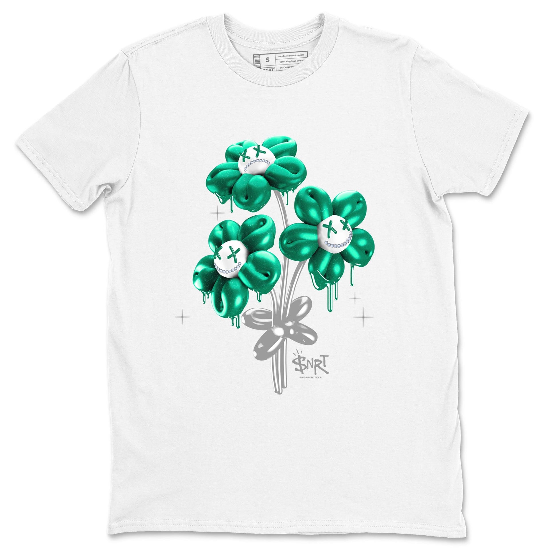 4s Oxidized Green shirts to match jordans Balloon Bouquet sneaker match tees Air Jordan 4 Oxidized Green SNRT Sneaker Tees streetwear brand White 2 unisex cotton tee