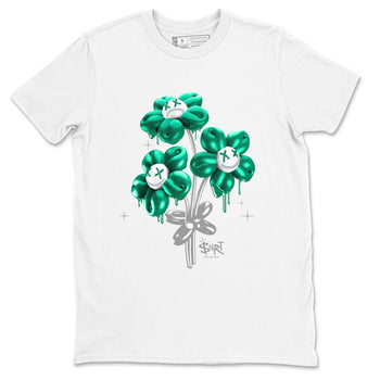 4s Oxidized Green shirts to match jordans Balloon Bouquet sneaker match tees Air Jordan 4 Oxidized Green SNRT Sneaker Tees streetwear brand White 2 unisex cotton tee
