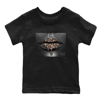 12s Baroque Brown shirts to match jordans Bandana Lips sneaker match tees Air Jordan 12 Baroque Brown match shoes to clothes SNRT Sneaker Tees Youth Baby Black 2 tee