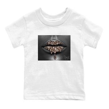 12s Baroque Brown shirts to match jordans Bandana Lips sneaker match tees Air Jordan 12 Baroque Brown match shoes to clothes SNRT Sneaker Tees Youth Baby White 2 tee