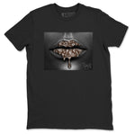 12s Baroque Brown shirts to match jordans Bandana Lips sneaker match tees Air Jordan 12 Baroque Brown match shoes to clothes SNRT Sneaker Tees unisex cotton Black 2 shirts