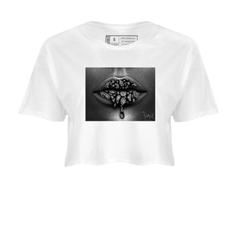 12s Black Wolf Grey shirts to match jordans Bandana Lips sneaker match tees 12s Baron SNRT Sneaker Release Tees unisex cotton White 2 Crop Shirts