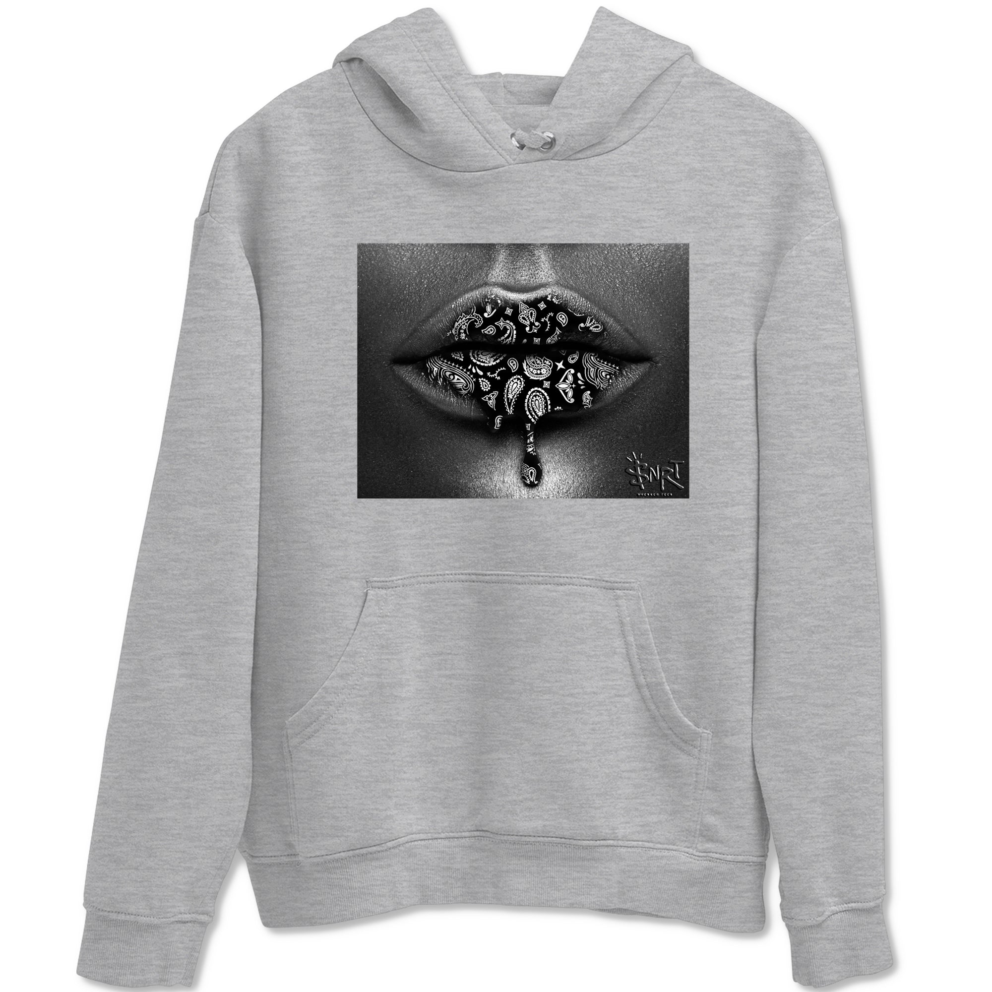 12s Black Wolf Grey shirts to match jordans Bandana Lips sneaker match tees 12s Baron SNRT Sneaker Release Tees unisex cotton Heather Grey 2 crew neck shirts