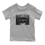 12s Black Wolf Grey shirts to match jordans Bandana Lips sneaker match tees 12s Baron SNRT Sneaker Release Tees Youth Baby Heather Grey 2 crew neck shirts