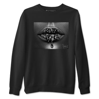 12s Black Wolf Grey shirts to match jordans Bandana Lips sneaker match tees 12s Baron SNRT Sneaker Release Tees unisex cotton Black 2 crew neck shirts