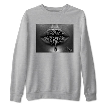 12s Black Wolf Grey shirts to match jordans Bandana Lips sneaker match tees 12s Baron SNRT Sneaker Release Tees unisex cotton Heather Grey 2 crew neck shirts