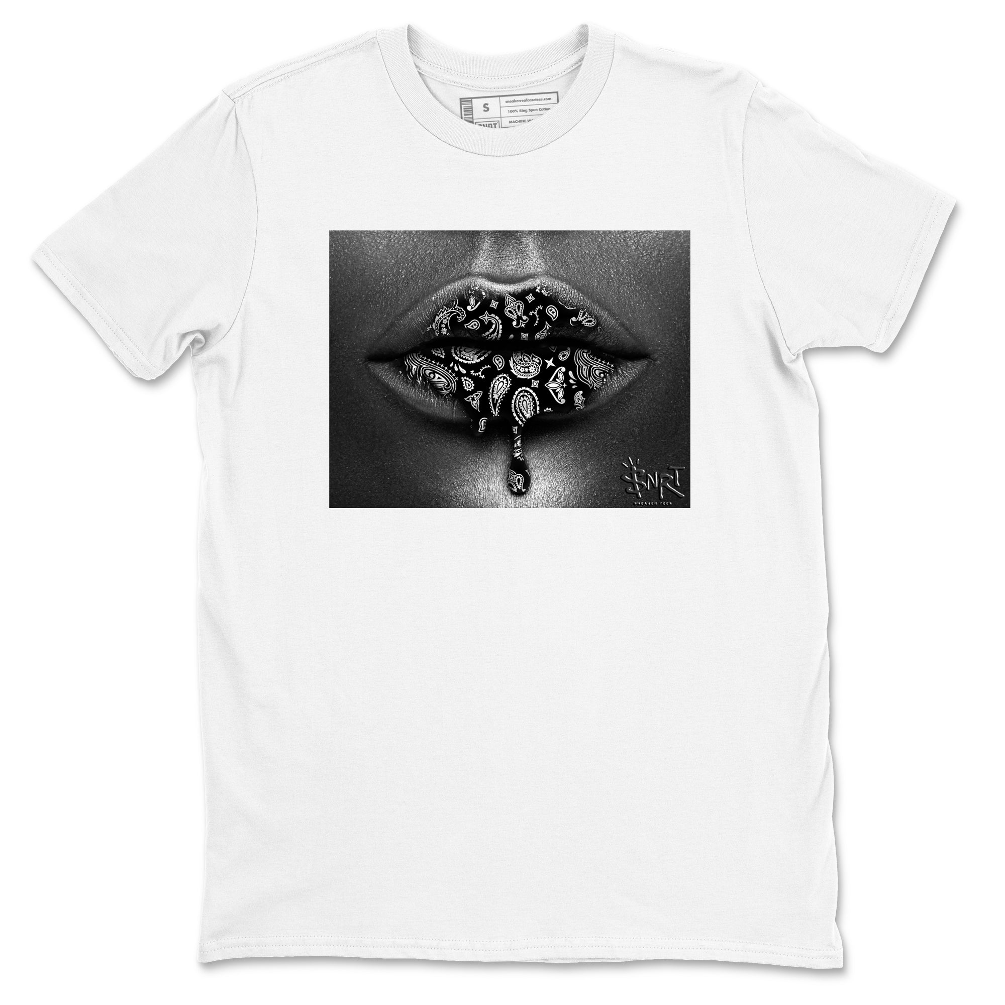 12s Black Wolf Grey shirts to match jordans Bandana Lips sneaker match tees 12s Baron SNRT Sneaker Release Tees unisex cotton White 2 crew neck shirts